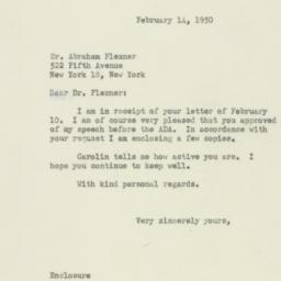 Letter: 1950 February 14