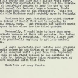 Letter: 1951 May 1