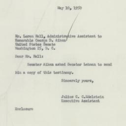 Letter: 1950 May 10