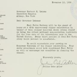 Letter: 1939 November 13