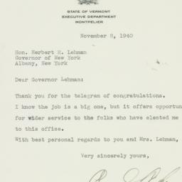 Letter: 1940 November 8