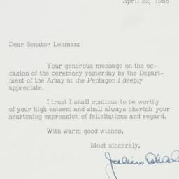 Letter: 1955 April 22