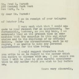 Letter: 1954 October 5