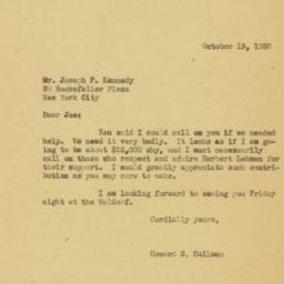 Letter: 1936 October 19