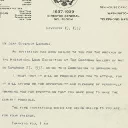 Letter: 1937 November 19