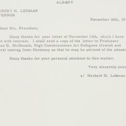 Letter: 1935 November 18