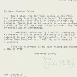 Letter: 1956 April 26