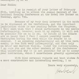 Letter: 1950 March 1