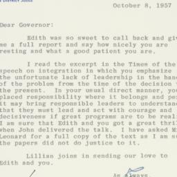 Letter: 1957 October 8