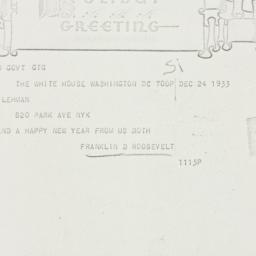 Telegram: 1933 December 24