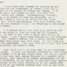 Letter: 1954 August 9