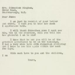 Letter: 1949 September 7