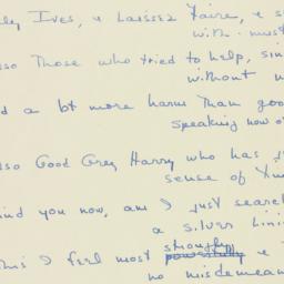 Letter: 1946 November 6