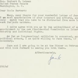 Letter: 1951 January 25