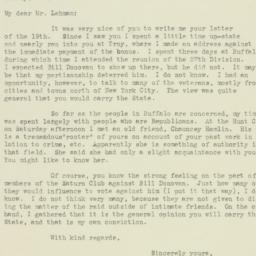 Letter: 1932 October 29