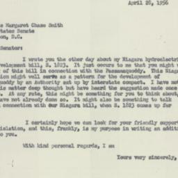 Letter: 1956 April 28
