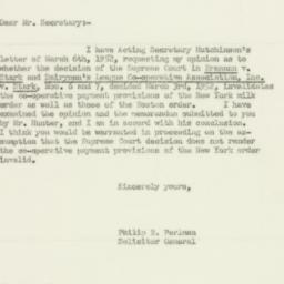 Letter: 1952 March 7