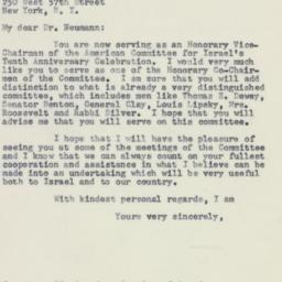 Letter: 1958 February 18