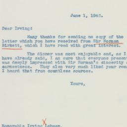 Letter: 1942 June 1