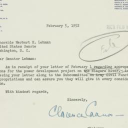 Letter: 1952 February 5