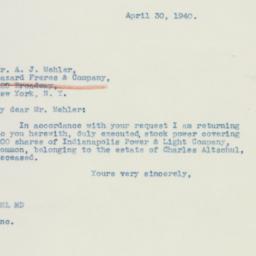 Letter: 1940 April 30