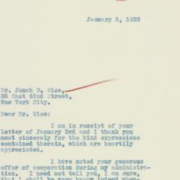 Letter: 1933 January 5