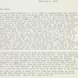 Letter: 1948 February 4