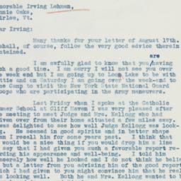 Letter: 1935 August 20