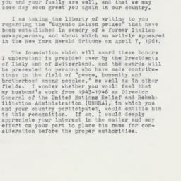 Letter: 1961 October 4
