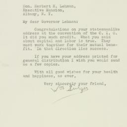 Letter: 1939 November 20