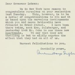 Letter: 1930 November 10