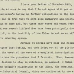 Letter: 1925 November 27