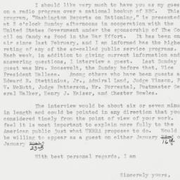 Letter: 1944 January 5