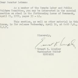 Letter: 1952 April 16