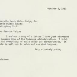 Letter: 1951 October 8