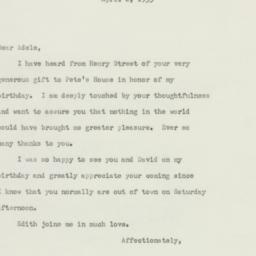 Letter: 1953 April 2