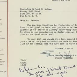 Letter: 1946 October 14