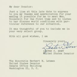 Letter: 1952 May 20