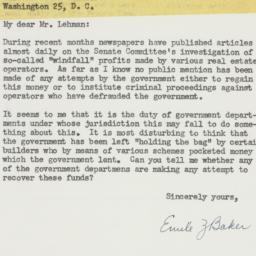 Letter: 1954 July 20
