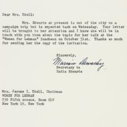 Letter: 1950 October 20