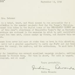 Letter: 1948 September 13