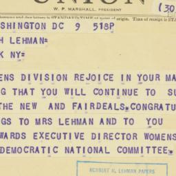 Telegram: 1959 November 9
