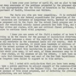Letter: 1953 May 1