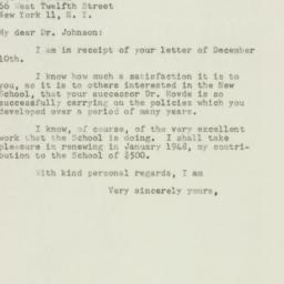 Letter: 1947 December 17