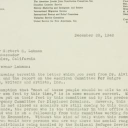 Letter: 1946 December 30