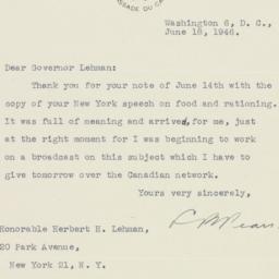 Letter: 1946 June 18