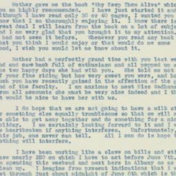 Telegram: 1937 May 29