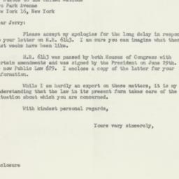 Letter: 1956 August 25