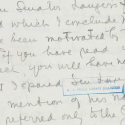 Letter: 1954 July 17