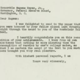 Letter: 1931 December 7
